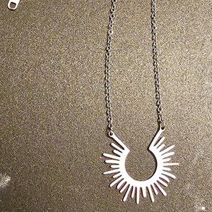Nevaeh Jewellery Half Spiked Silver Moon